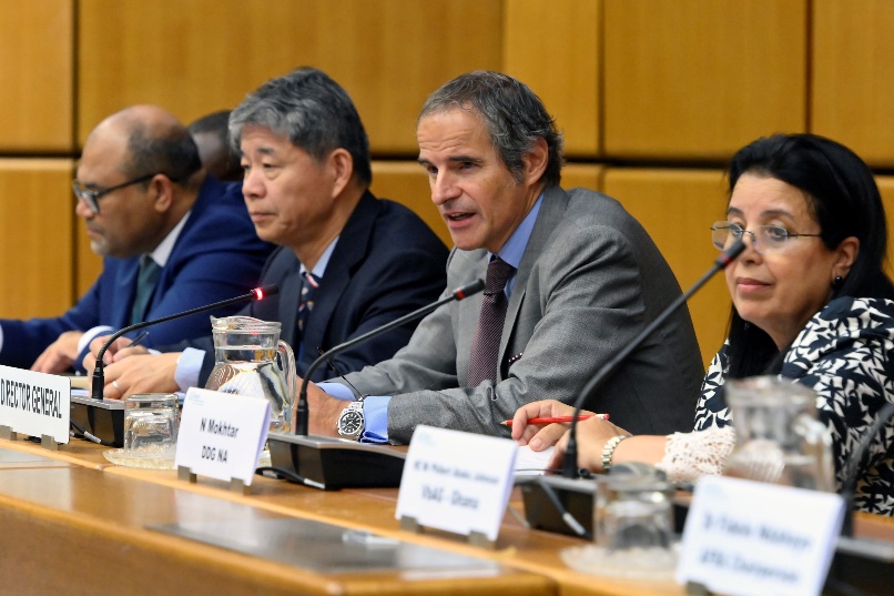 IAEA DG Rafael Mariano Grossi providing opening remarks at the Meeting of AFRA Representatives. (Photo: Dean Calma / IAEA)
